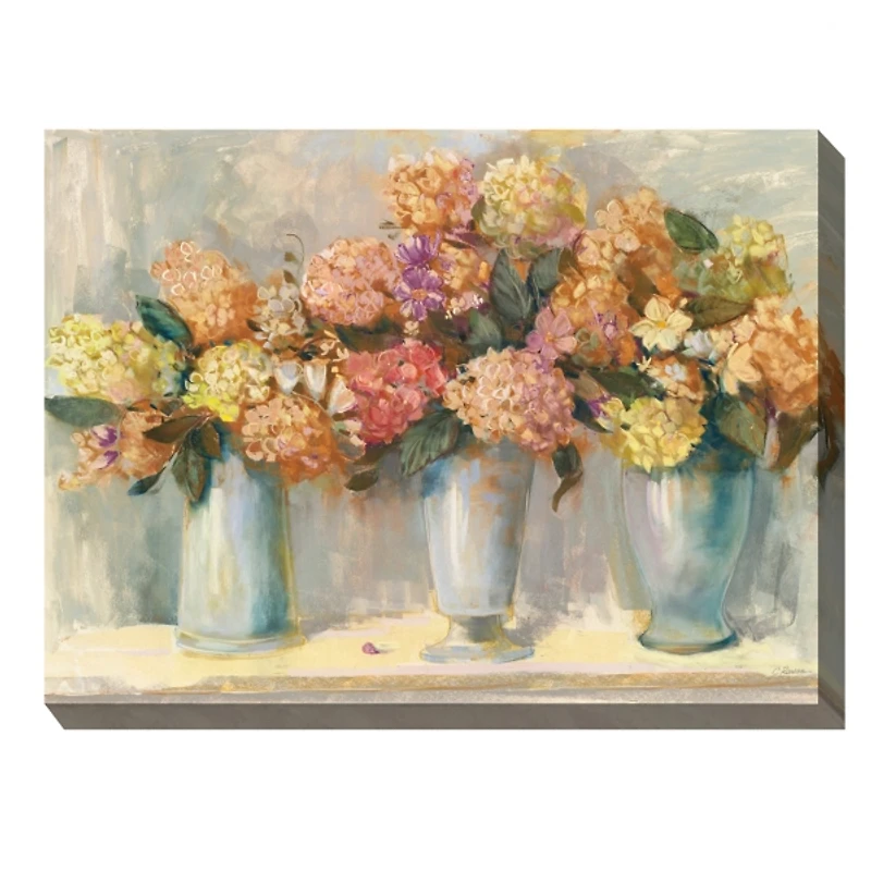 Spiced Hydrangeas Outdoor Canvas Art Print