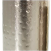 Silver Hammered Metal Candle Holders, Set of 3
