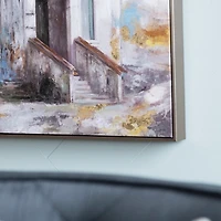 Gold Foil Steeple Framed Canvas Art Print