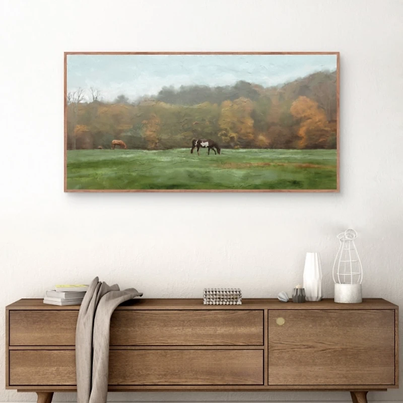 Autumn Grazers Framed Art Print