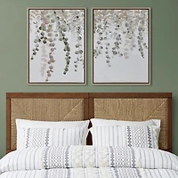 Eucalyptus Waterfall Canvas Art Prints, Set of 2