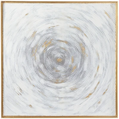 Gray Abstract Swirl Metal Wall Plaque