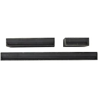 Black Wood Floating Shelves, Set of 3
