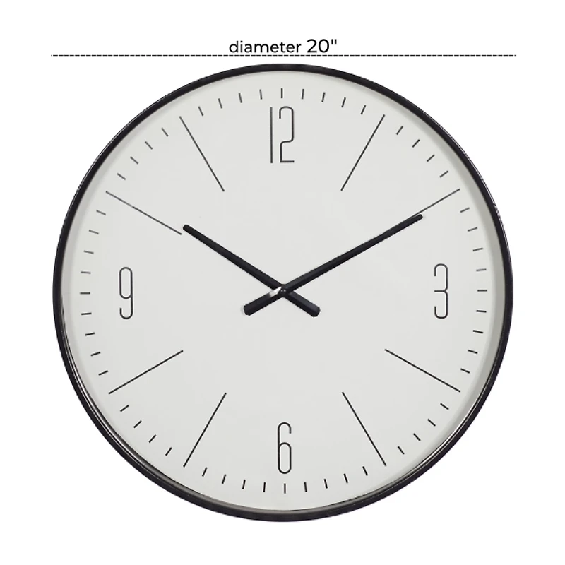 Black Metal Contemporary Wall Clock