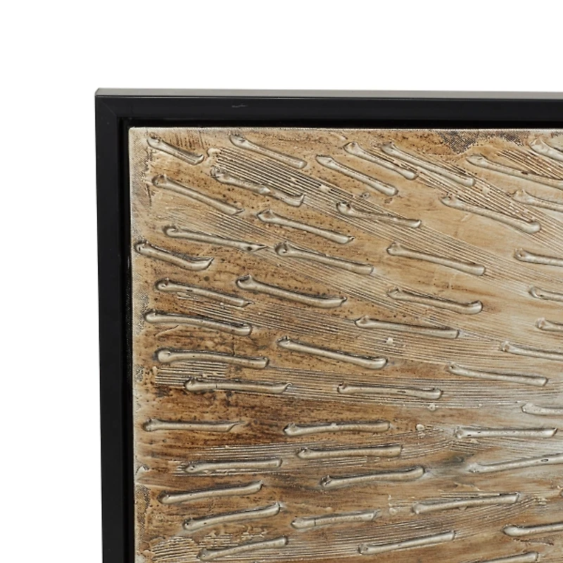 Radial Sunburst Framed Canvas Art Print