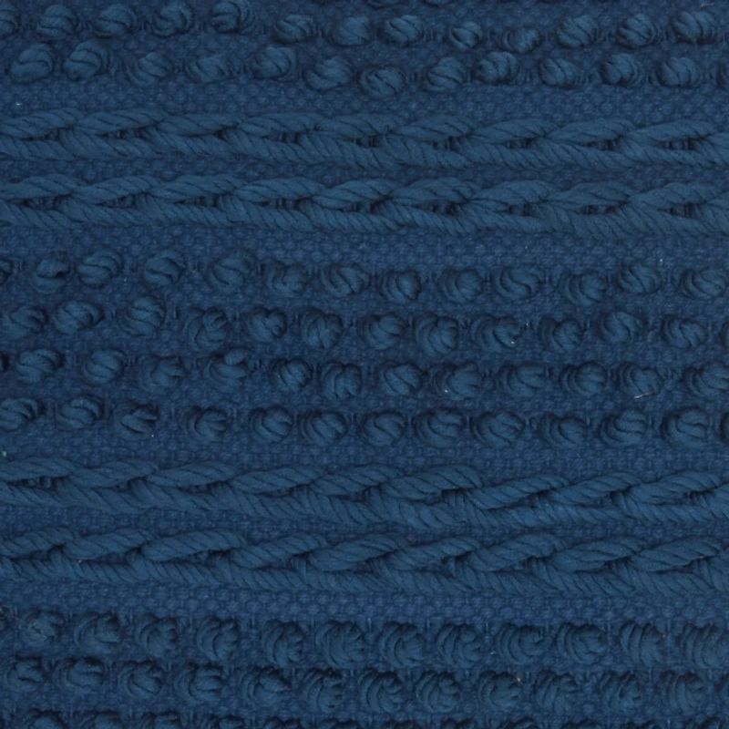 Navy Textured Stripes Pillow
