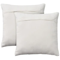 White Woven Cable Knit Pillow, Set of 2