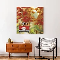 Harvest Cow Ride Canvas Art Print
