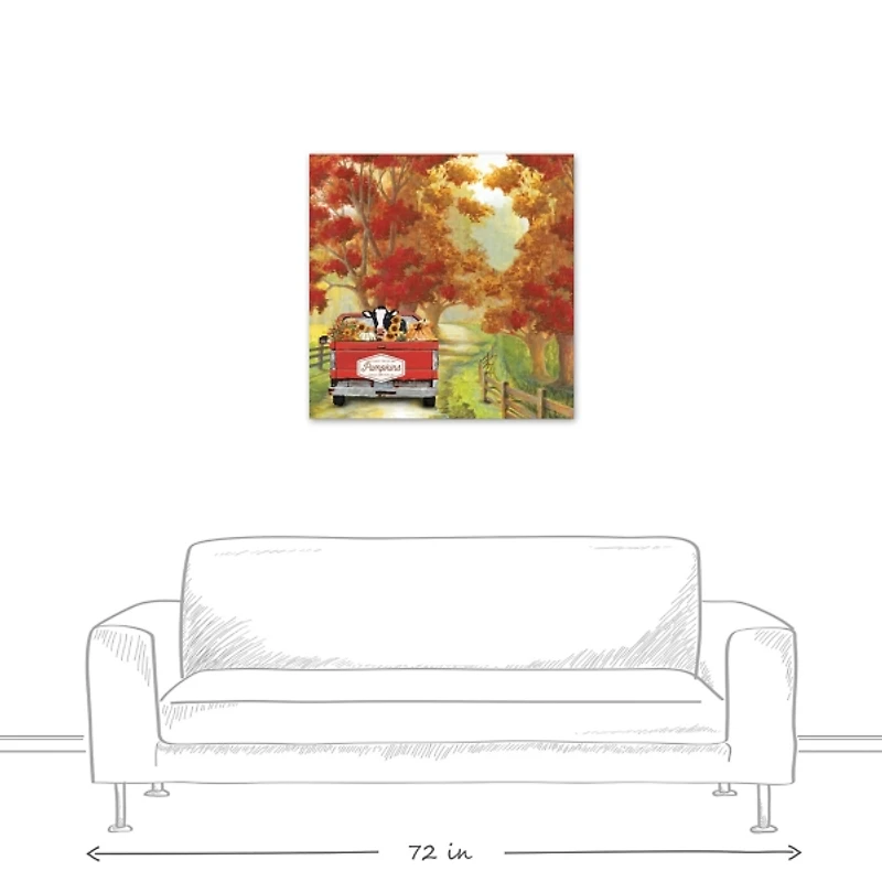 Harvest Cow Ride Canvas Art Print