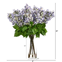 Lilac Arrangement in Glass Vase