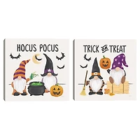 Halloween Gnomes Canvas Art Prints, Set of 2