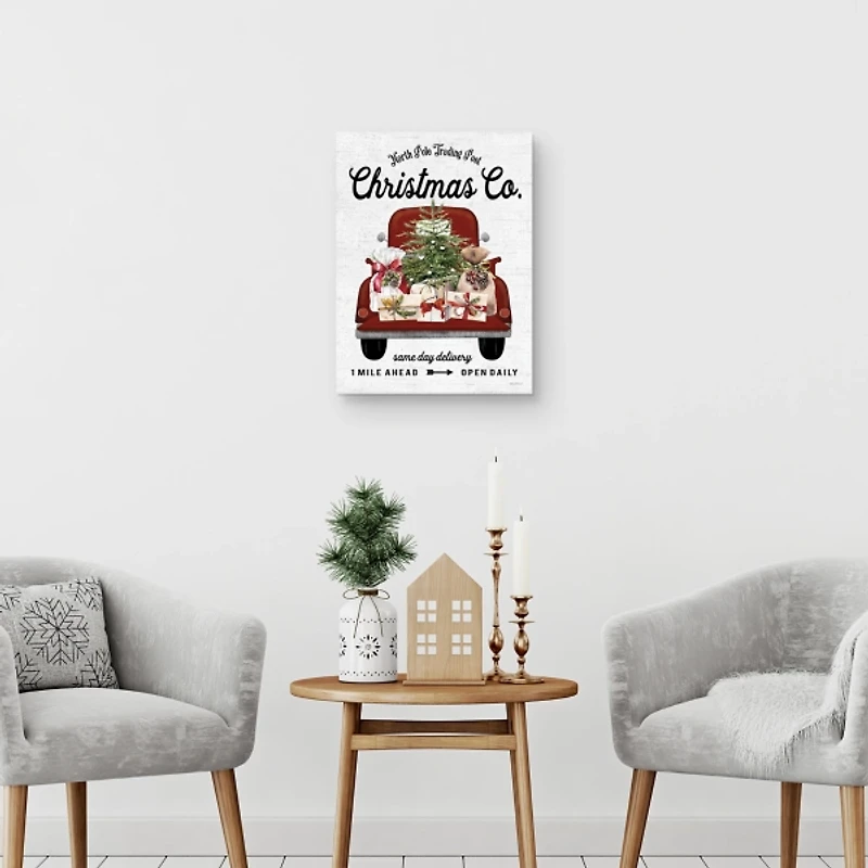 Christmas Co. Truck Canvas Art Print