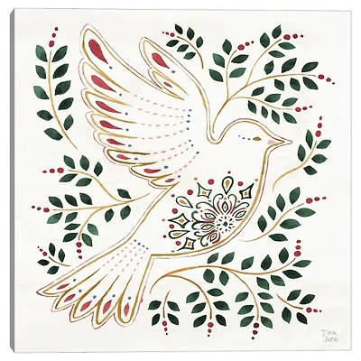 Holiday Dove Canvas Art Print