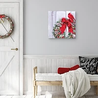 Cardinal Wreath Canvas Art Print
