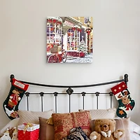 Christmas Toy Shop Storefront Canvas Art Print