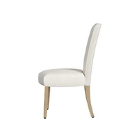 Cream Whitewashed Dining Chairs, Set of 2