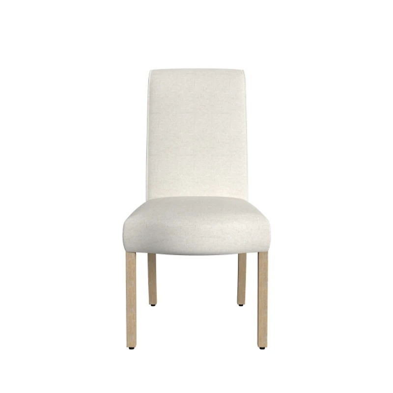 Cream Whitewashed Dining Chairs, Set of 2