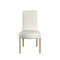 Cream Whitewashed Dining Chairs, Set of 2