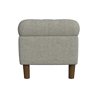 Gray Tufted Upholstered Storage Bench