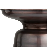 Copper Metal Accent Table with Bell Shaped Base