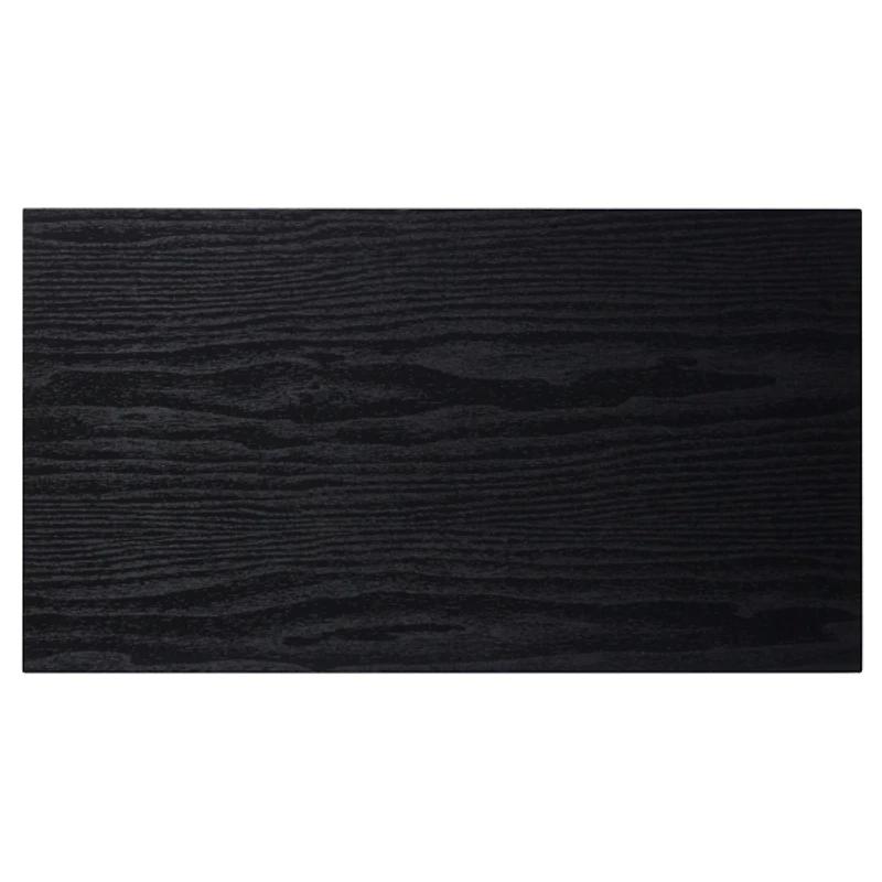 Dark Brown Metal C-Shaped Accent Table