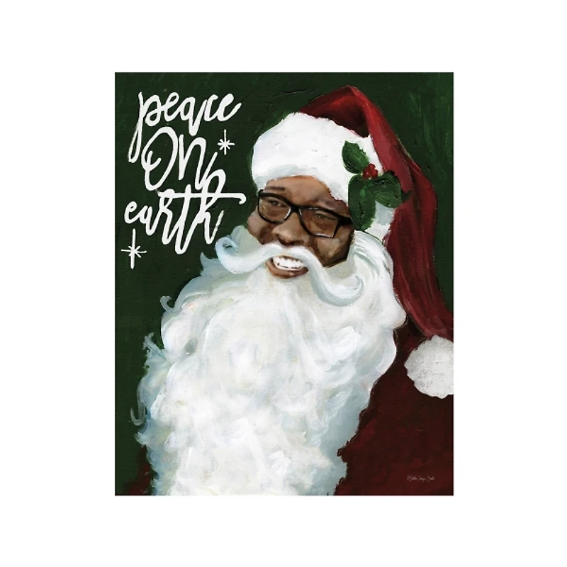 Peace on Earth Santa Canvas Art Print