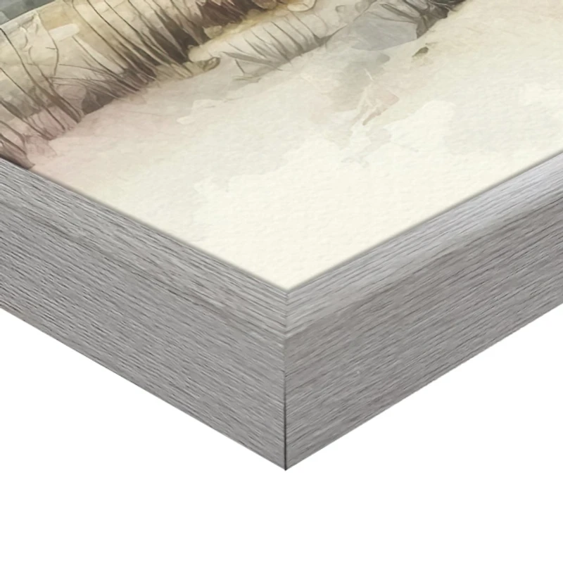 Blue Lighthouse Framed Canvas Art Print