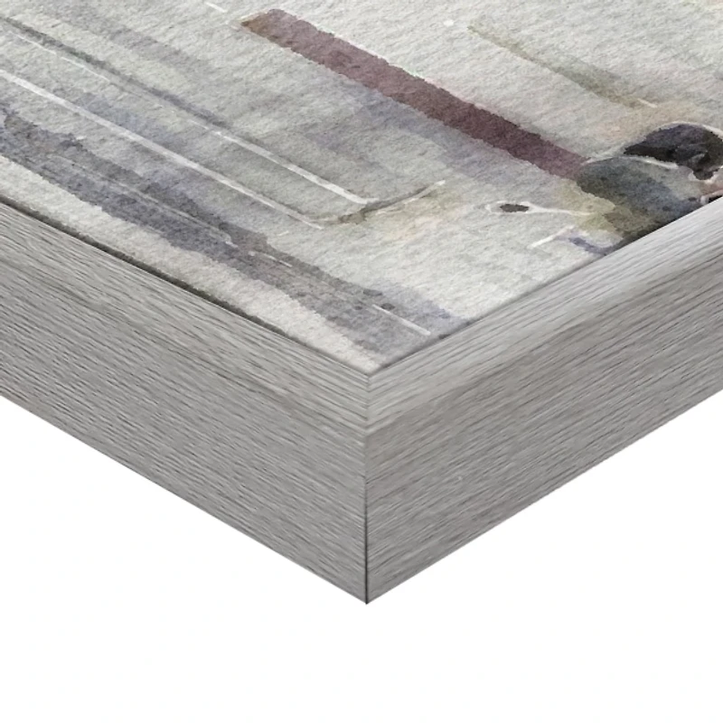 Pastel Paris Framed Canvas Art Print