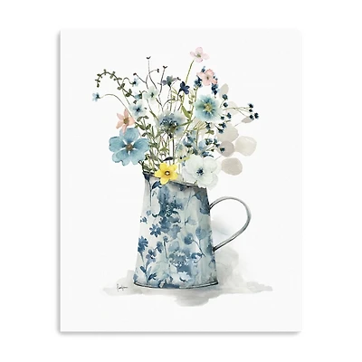 Cottage Garden Blues II Canvas Art Print