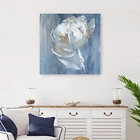 White on Blue Canvas Art Print, 30x30 in.