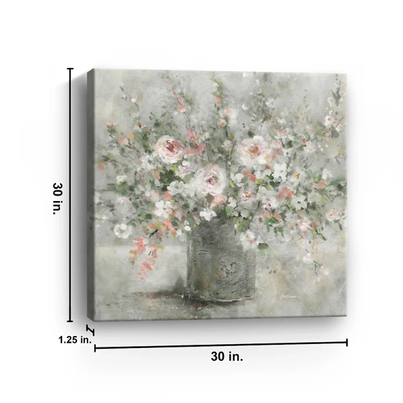 Felicitous Floral Canvas Art Print, 30X30 in.