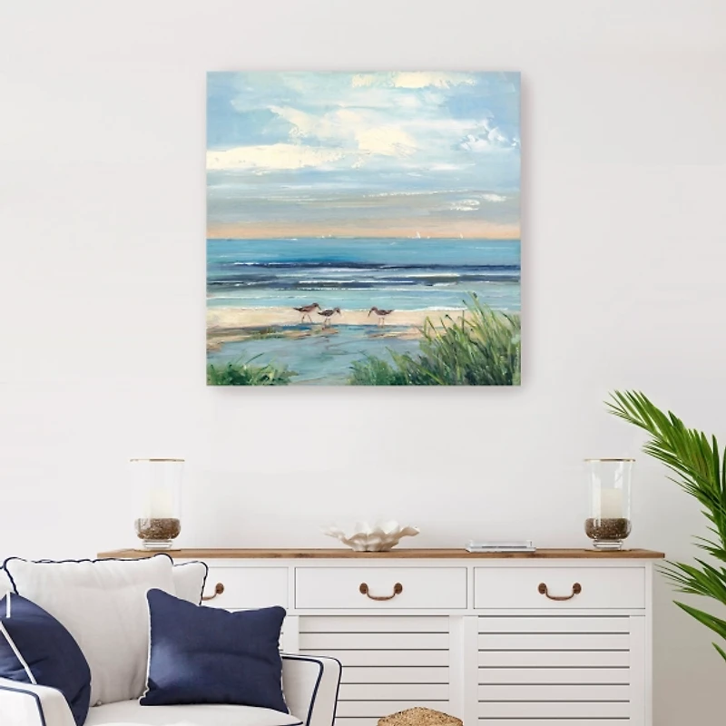 Paradise Beach Canvas Art Print, 30x30 in.