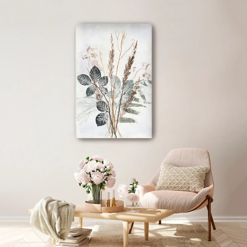 Neutral Bouquet Canvas Art Print