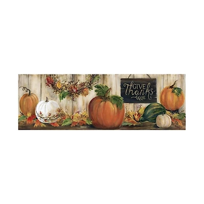Give Thanks Pumpkins Canvas Art Print
