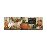 Give Thanks Pumpkins Canvas Art Print