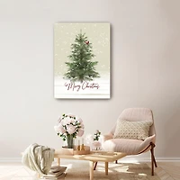 Merry Christmas Woodland Canvas Print
