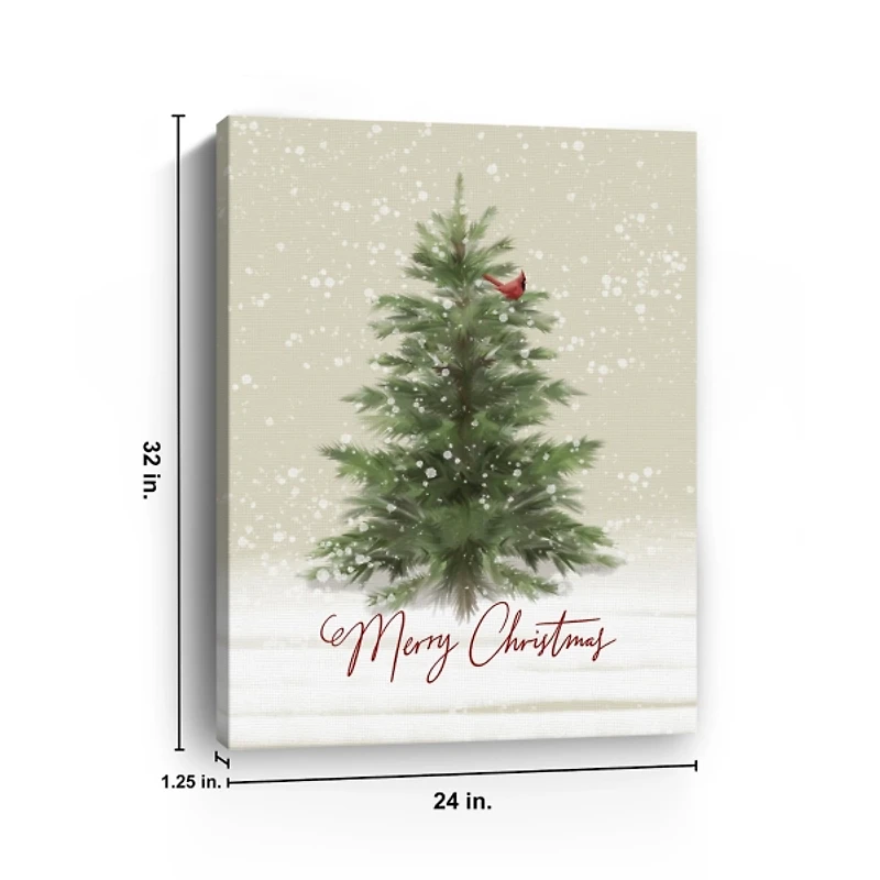Merry Christmas Woodland Canvas Print