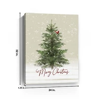 Merry Christmas Woodland Canvas Print