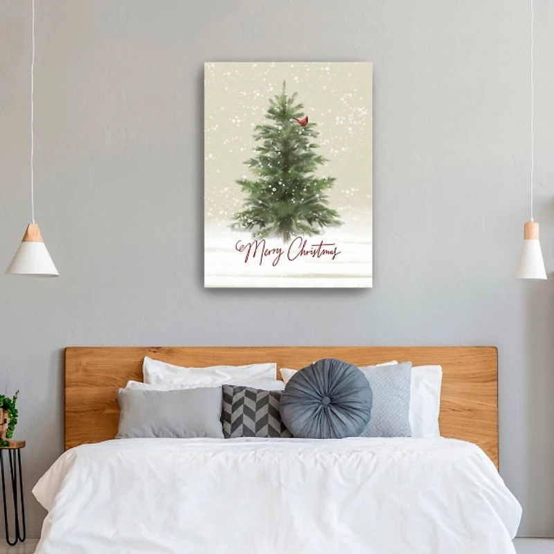 Merry Christmas Woodland Canvas Print, 30x40 in.