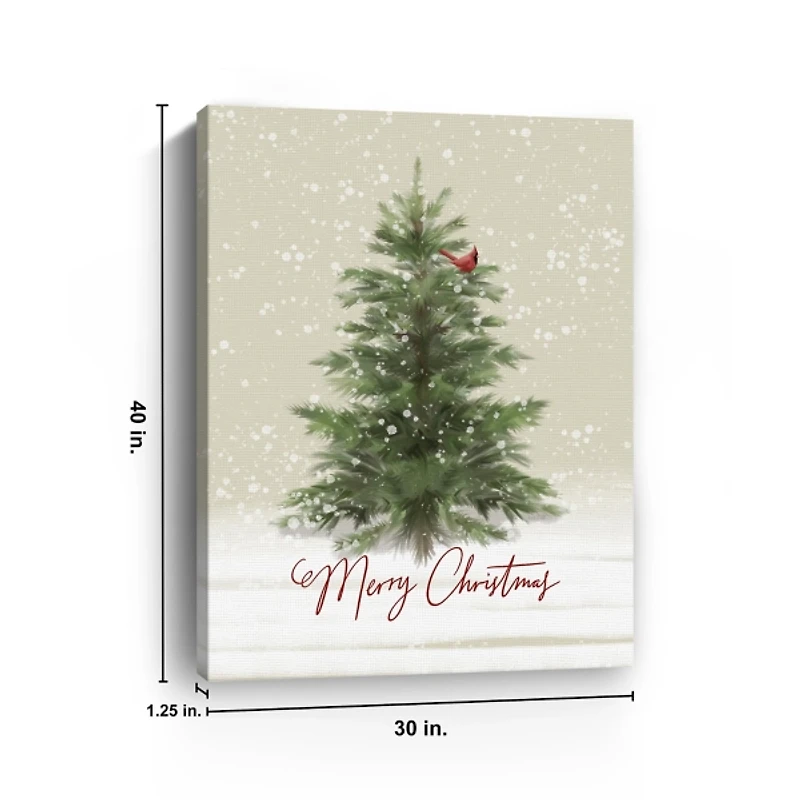Merry Christmas Woodland Canvas Print, 30x40 in.