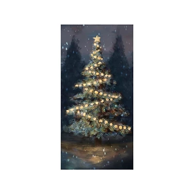 Dreamy Christmas Tree Canvas Art Print, 20x40 in.