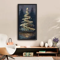 Dreamy Christmas Tree Framed Canvas Art, 22x42 in.