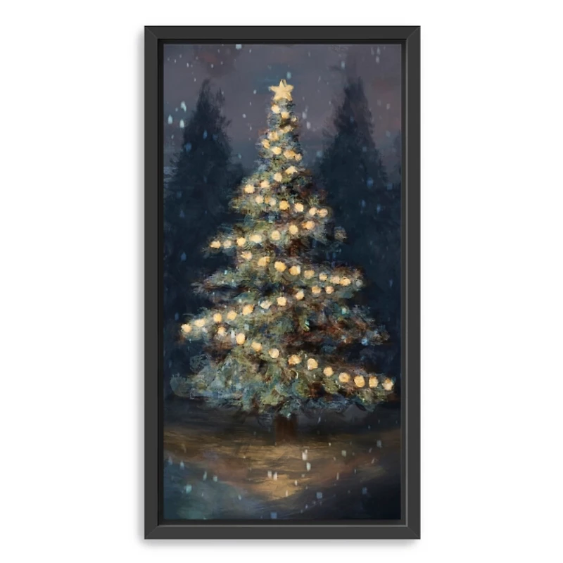 Dreamy Christmas Tree Framed Canvas Art, 22x42 in.