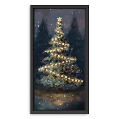 Dreamy Christmas Tree Framed Canvas Art, 22x42 in.