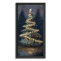 Dreamy Christmas Tree Framed Canvas Art, 22x42 in.