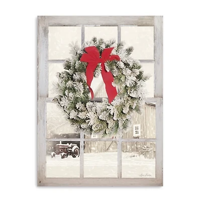Winter Window View Canvas Art Print