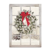 Winter Window View Canvas Art Print