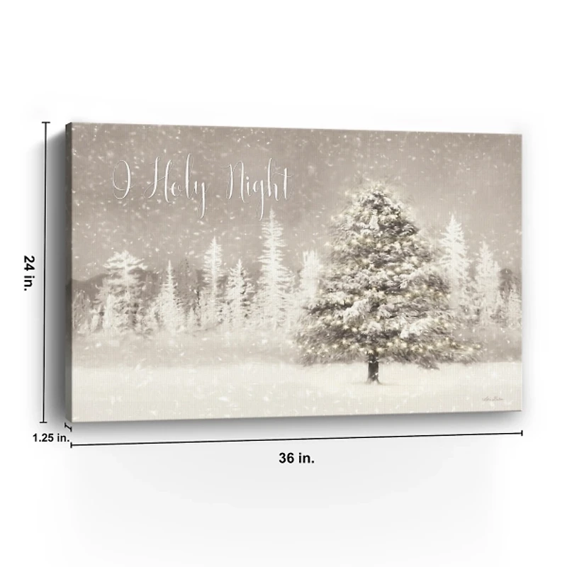 Snowy O Holy Night Canvas Art Print