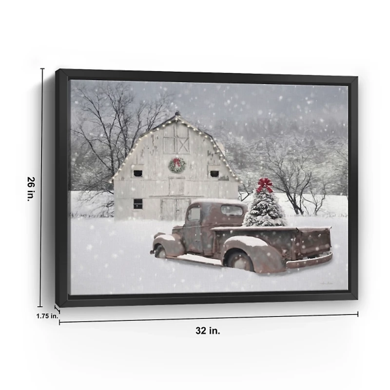 Whisper of Christmas Framed Canvas Art Print