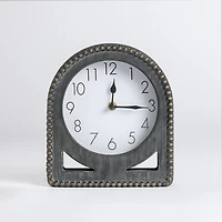 Beaded Charcoal Tabletop Clock